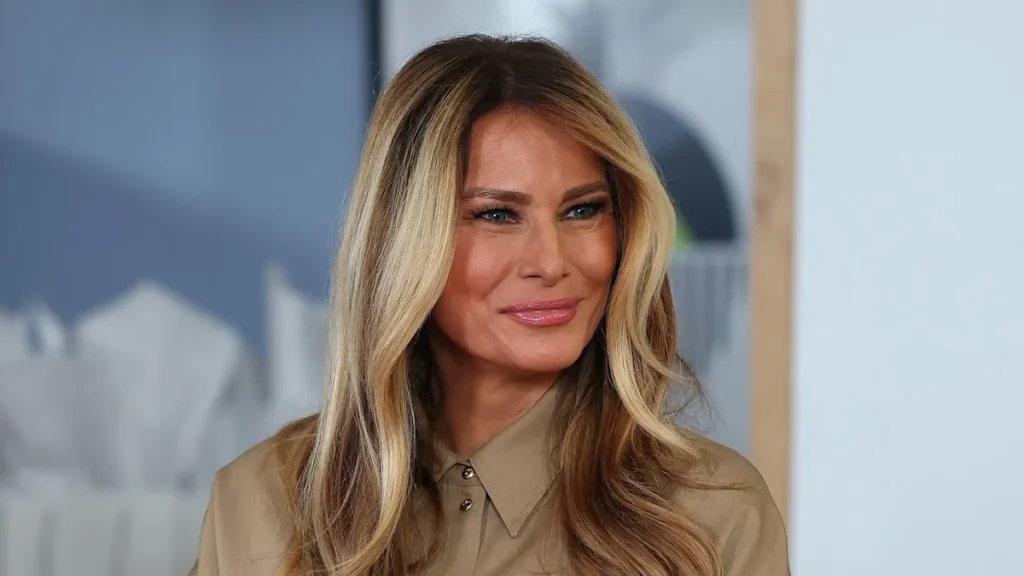 Melania Trump Wows in Tailor-made Khaki at Early Valentine’s Children’ Go to