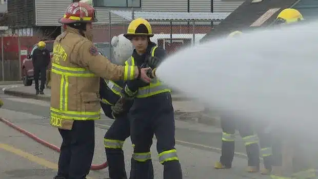 Indigenous Teenagers Practice at Vancouver Firefighting Boot Camp Indigenous Teenagers Practice at Vancouver Firefighting Boot Camp