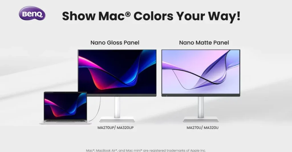 BenQ MA Displays Match MacBook Colours for Seamless Show