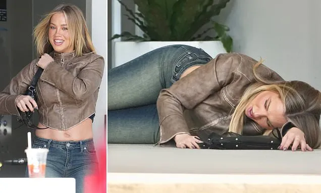 Tammy Hembrow’s Pavement Picture Shoot: Influencer’s Dramatic Pose Tammy Hembrow’s Pavement Picture Shoot: Influencer’s Dramatic Pose